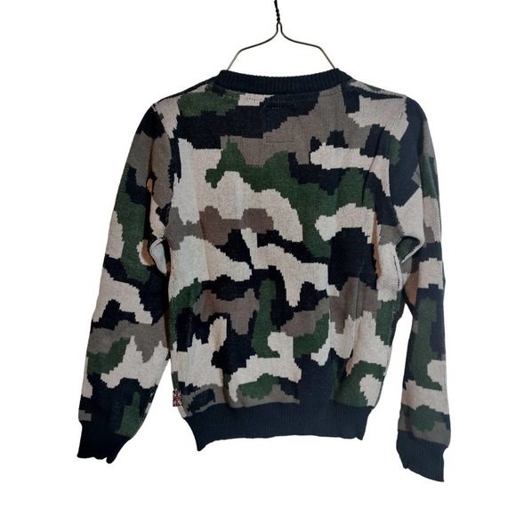 English Laundry knit sweater camouflage  youth 10/12 Medium - Picture 2 of 6